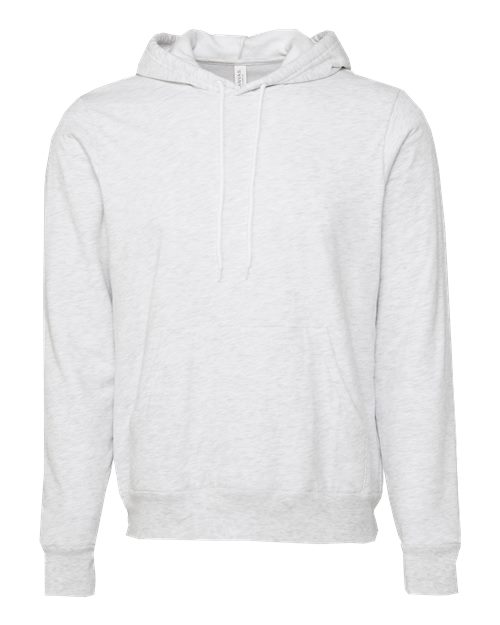 BELLA + CANVAS Sponge Fleece Hoodie 3719 Ash Custom Embroidered Business Logo