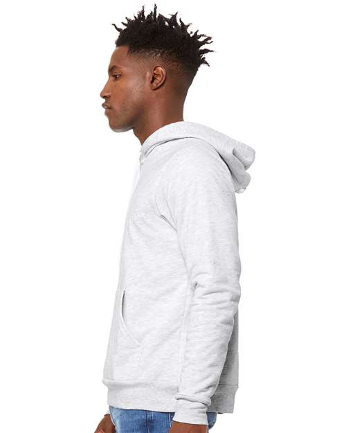 BELLA + CANVAS Sponge Fleece Hoodie 3719 Ash Custom Embroidered Business Logo