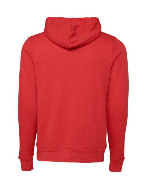 BELLA + CANVAS Sponge Fleece Hoodie 3719 Heather Red Custom Embroidered Business Logo