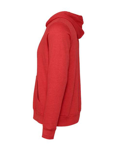 BELLA + CANVAS Sponge Fleece Hoodie 3719 Heather Red Custom Embroidered Business Logo
