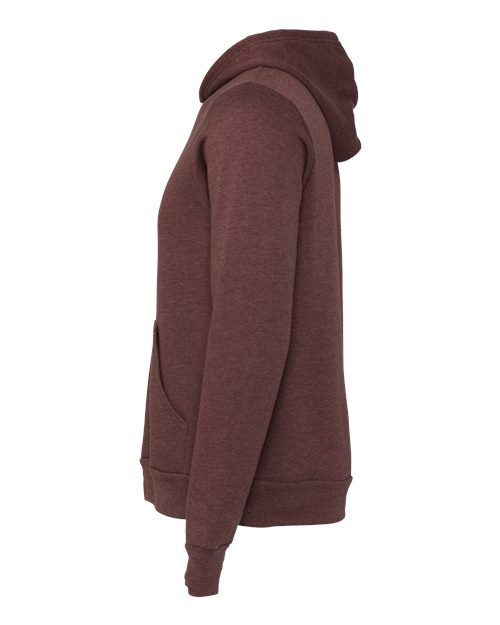 BELLA + CANVAS Sponge Fleece Hoodie 3719 Heather Maroon Custom Embroidered Business Logo