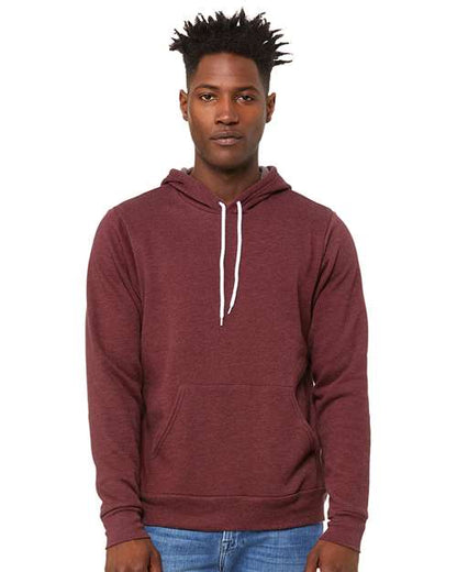 BELLA + CANVAS Sponge Fleece Hoodie 3719 Heather Forest Custom Embroidered Business Logo