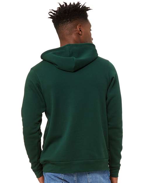 BELLA + CANVAS Sponge Fleece Hoodie 3719 Forest Custom Embroidered Business Logo