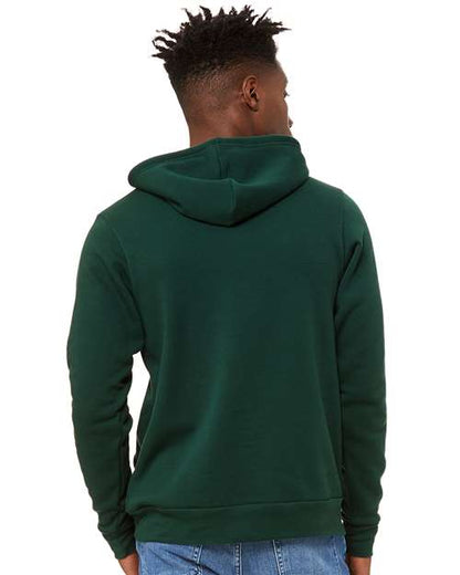 BELLA + CANVAS Sponge Fleece Hoodie 3719 Forest Custom Embroidered Business Logo