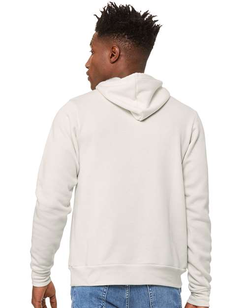 BELLA + CANVAS Sponge Fleece Hoodie 3719 Vintage White Custom Embroidered Business Logo