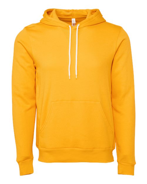 BELLA + CANVAS Sponge Fleece Hoodie 3719 Gold Custom Embroidered Business Logo