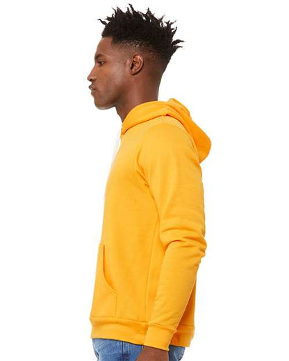 BELLA + CANVAS Sponge Fleece Hoodie 3719 Gold Custom Embroidered Business Logo