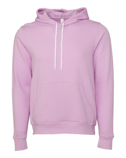 BELLA + CANVAS Sponge Fleece Hoodie 3719 Lilac Custom Embroidered Business Logo