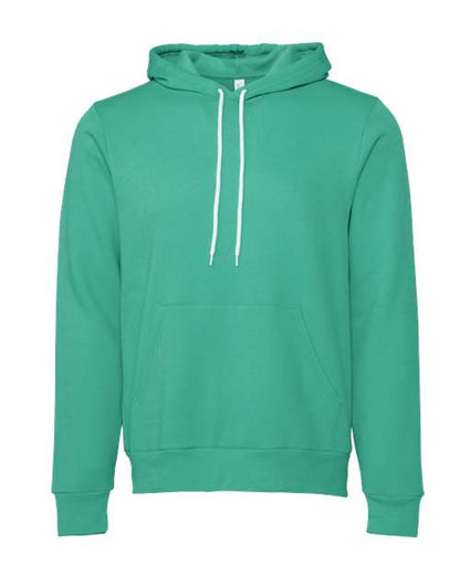 BELLA + CANVAS Sponge Fleece Hoodie 3719 Teal Custom Embroidered Business Logo
