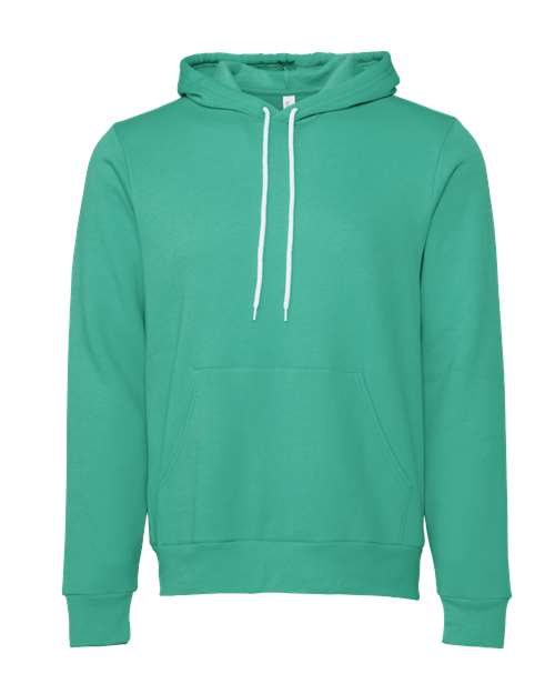 BELLA + CANVAS Sponge Fleece Hoodie 3719 Teal Custom Embroidered Business Logo