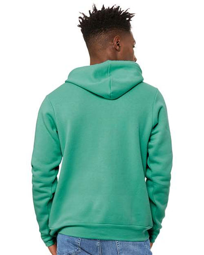 BELLA + CANVAS Sponge Fleece Hoodie 3719 Teal Custom Embroidered Business Logo