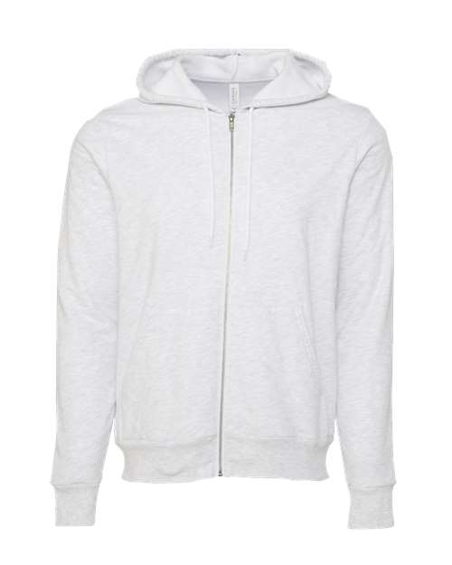 BELLA + CANVAS Sponge Fleece Full-Zip Hoodie 3739 Ash