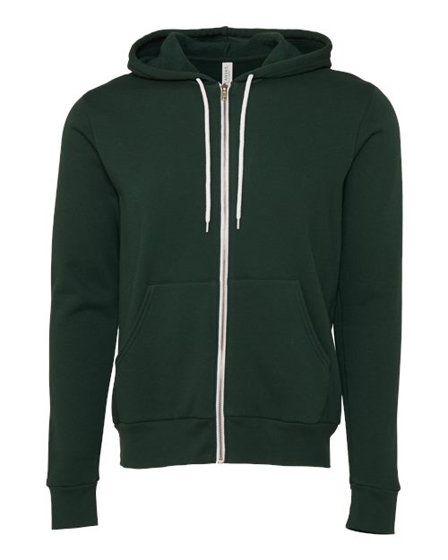 BELLA + CANVAS Sponge Fleece Full-Zip Hoodie 3739 Forest