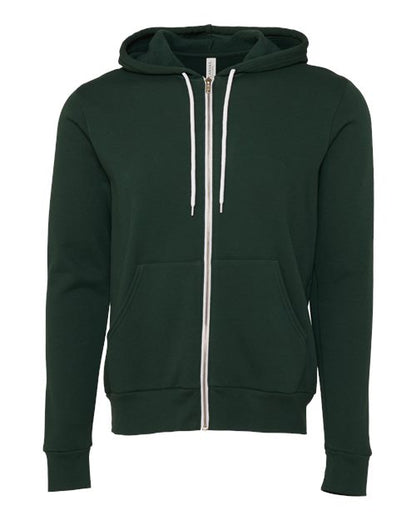 BELLA + CANVAS Sponge Fleece Full-Zip Hoodie 3739 Forest
