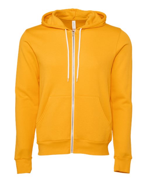 BELLA + CANVAS Sponge Fleece Full-Zip Hoodie 3739 Gold