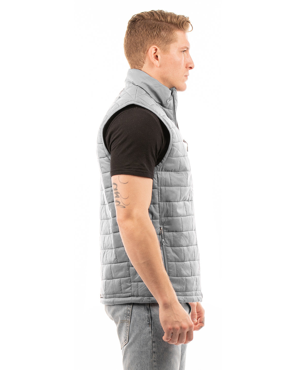 Burnside Adult Box Quilted Puffer Vest 8703BU