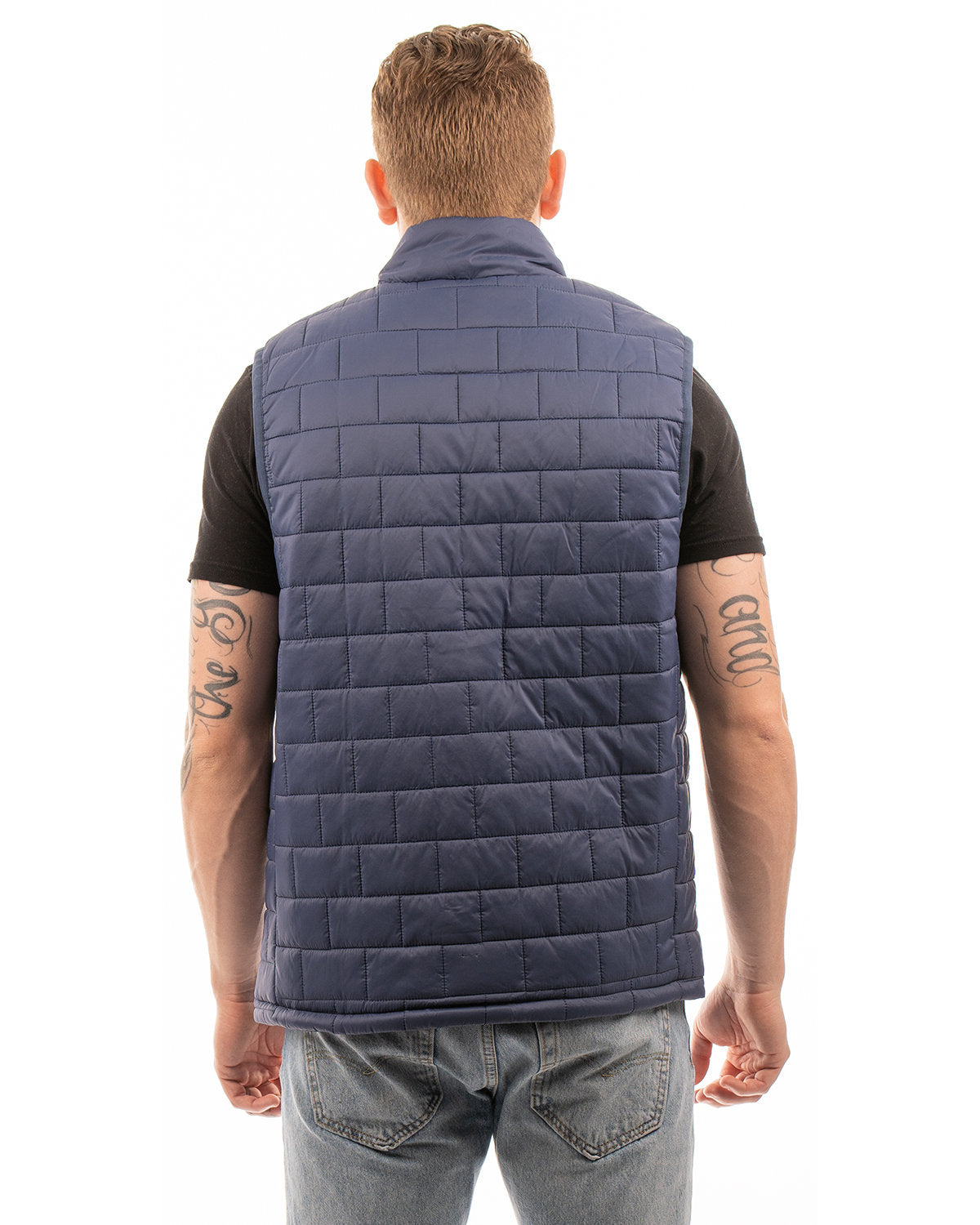 Burnside Adult Box Quilted Puffer Vest 8703BU