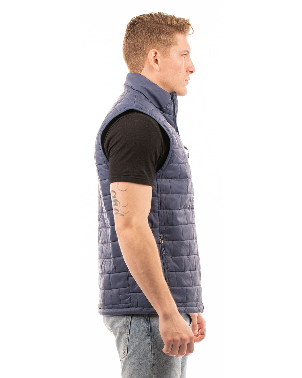 Burnside Adult Box Quilted Puffer Vest 8703BU