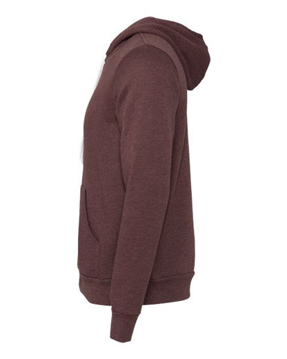 BELLA + CANVAS Sponge Fleece Full-Zip Hoodie 3739 Heather Maroon