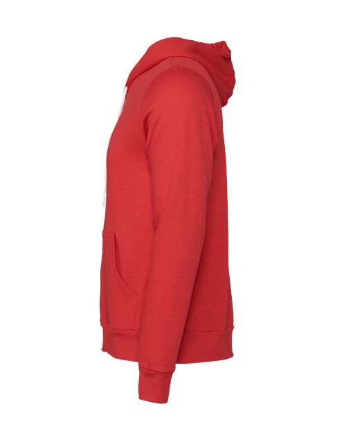 BELLA + CANVAS Sponge Fleece Full-Zip Hoodie 3739 Heather Red