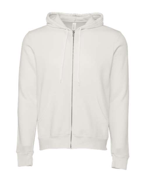 BELLA + CANVAS Sponge Fleece Full-Zip Hoodie 3739 Vintage White