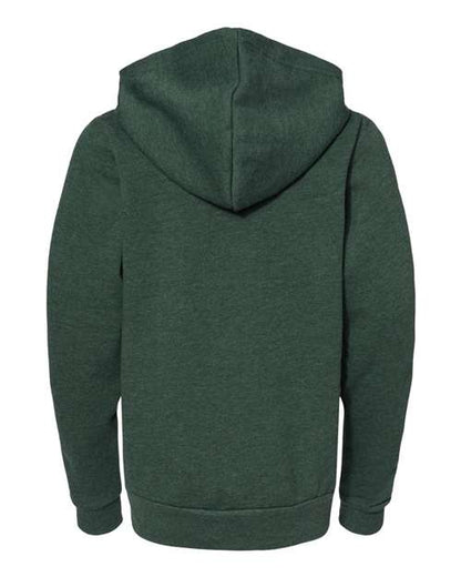 BELLA + CANVAS Youth Sponge Fleece Full-Zip Hoodie 3739Y Custom Embroidered Business Logo