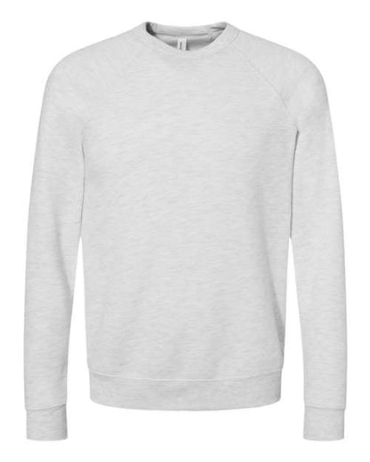 BELLA + CANVAS Sponge Fleece Raglan Crewneck Sweatshirt 3901 Custom Embroidered Business Logo
