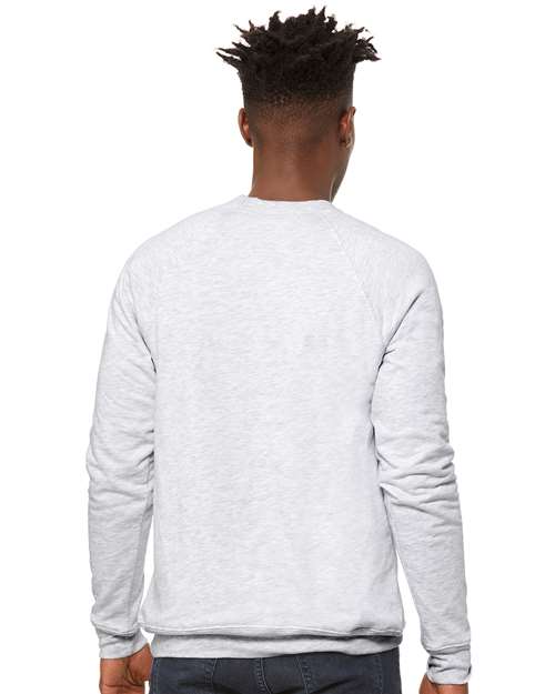 BELLA + CANVAS Sponge Fleece Raglan Crewneck Sweatshirt 3901 Custom Embroidered Business Logo