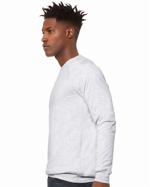 BELLA + CANVAS Sponge Fleece Raglan Crewneck Sweatshirt 3901 Custom Embroidered Business Logo