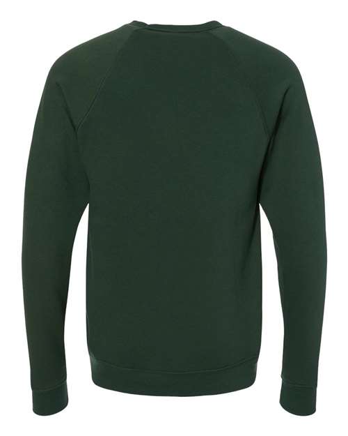 BELLA + CANVAS Sponge Fleece Raglan Crewneck Sweatshirt 3901 Custom Embroidered Business Logo