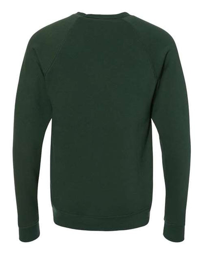 BELLA + CANVAS Sponge Fleece Raglan Crewneck Sweatshirt 3901 Custom Embroidered Business Logo