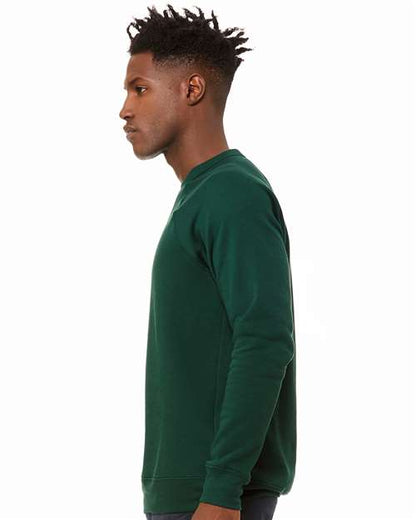 BELLA + CANVAS Sponge Fleece Raglan Crewneck Sweatshirt 3901 Custom Embroidered Business Logo