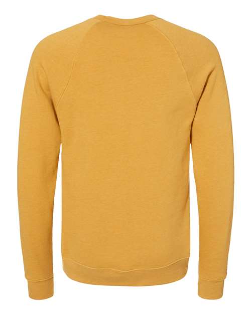 BELLA + CANVAS Sponge Fleece Raglan Crewneck Sweatshirt 3901 Custom Embroidered Business Logo