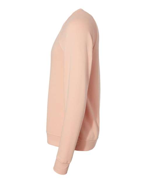 BELLA + CANVAS Sponge Fleece Raglan Crewneck Sweatshirt 3901 Peach
