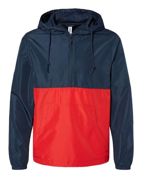 Independent Trading Co. Lightweight Quarter-Zip Windbreaker Pullover Jacket EXP54LWP Custom Embroidered Business Logo