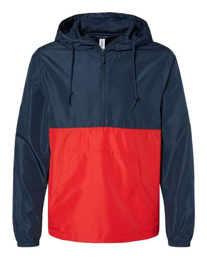Independent Trading Co. Lightweight Quarter-Zip Windbreaker Pullover Jacket EXP54LWP Custom Embroidered Business Logo