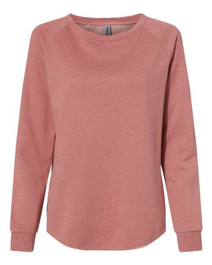 Independent Trading Co. Women's California Wave Wash Crewneck Sweatshirt PRM2000 Custom Embroidered Business Logo