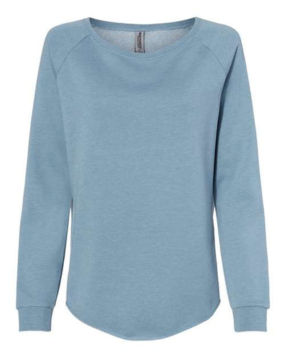 Independent Trading Co. Women's California Wave Wash Crewneck Sweatshirt PRM2000 Custom Embroidered Business Logo