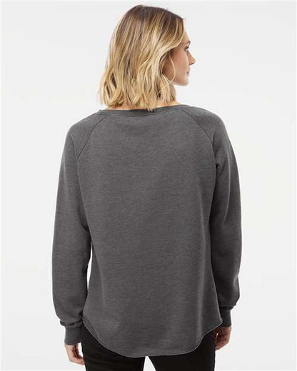 Independent Trading Co. Women's California Wave Wash Crewneck Sweatshirt PRM2000 Custom Embroidered Business Logo