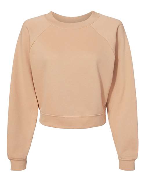 BELLA + CANVAS Women's Raglan Pullover Fleece 7505 Custom Embroidered Business Logo