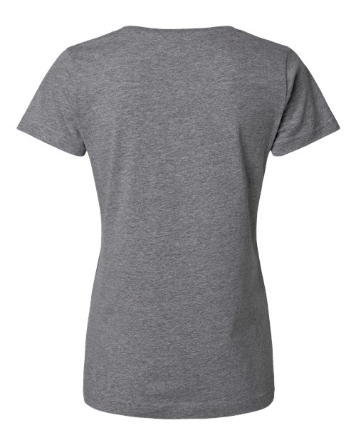 LAT Women's Fine Jersey V-Neck Tee 3507 Granite Heather