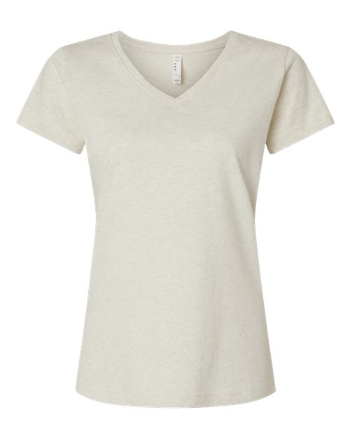 LAT Women's Fine Jersey V-Neck Tee 3507 Natural Heather