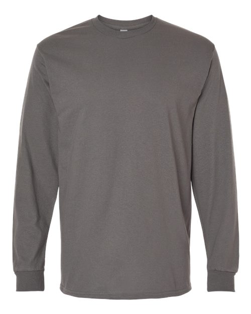 Gildan Heavy Cotton™ Long Sleeve T-Shirt 5400 Carolina Blue Custom Embroidered Business Logo