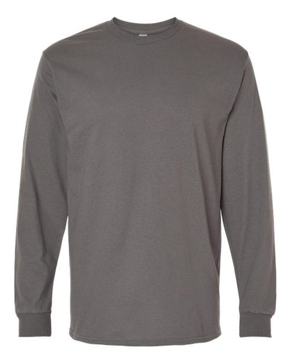 Gildan Heavy Cotton™ Long Sleeve T-Shirt 5400 Carolina Blue Custom Embroidered Business Logo