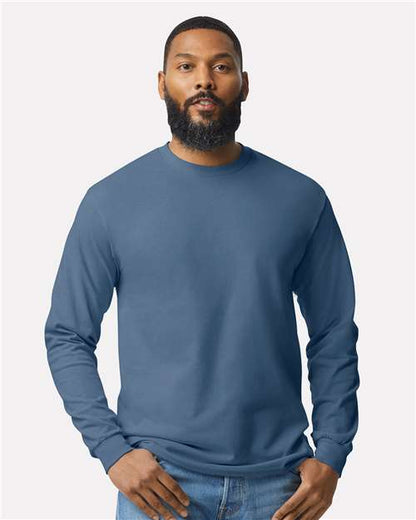 Custom Embroidered  Gildan Heavy Cotton™ Long Sleeve T-Shirt 5400 Indigo Blue