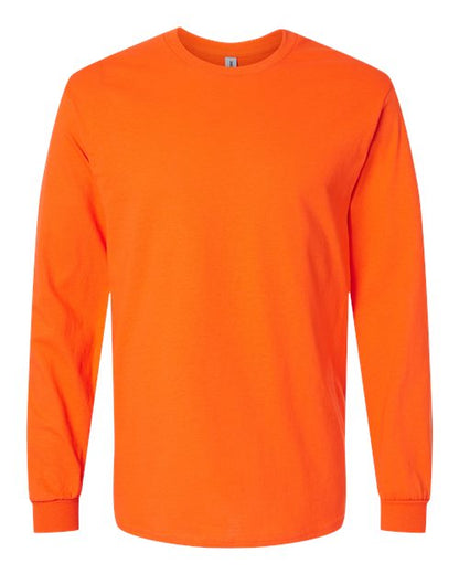 Gildan Heavy Cotton™ Long Sleeve T-Shirt 5400 Orange Custom Embroidered Business Logo