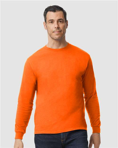 Custom Embroidered  Gildan Heavy Cotton™ Long Sleeve T-Shirt 5400 Orange
