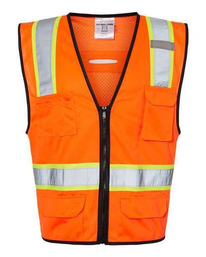 Kishigo 6 Pocket Contrast Class 2 Vest 1580-1581