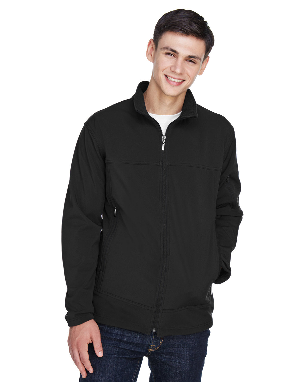 North End Men's Three-Layer Fleece Bonded Performance Soft Shell Jacket 88099