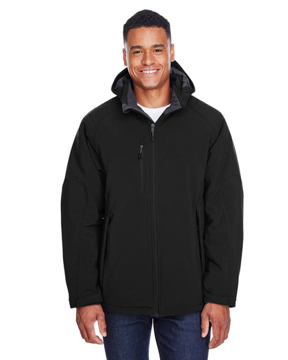 North End Men's Glacier Insulated Three-Layer Fleece Bonded Soft Shell Jacket with Detachable Hood 88159